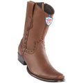 Wild West Boots Mens Genuine Leather Grisly Leather Dubai Toe Short Boots Color Brown