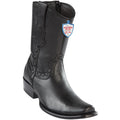 Wild West Boots Mens Genuine Leather Elk Leather Dubai Toe Short Boots 279B5105 Color Black