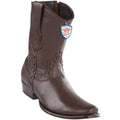 Wild West Boots Mens Genuine Leather Grisly Leather Dubai Toe Short Boots 279B2707 Color Brown