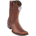 Wild West Boots Mens Genuine Leather Leather Dubai Toe Short Boots Color Walnut