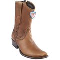 Wild West Boots Mens Genuine Leather Leather Dubai Toe Short Boots Color Honey