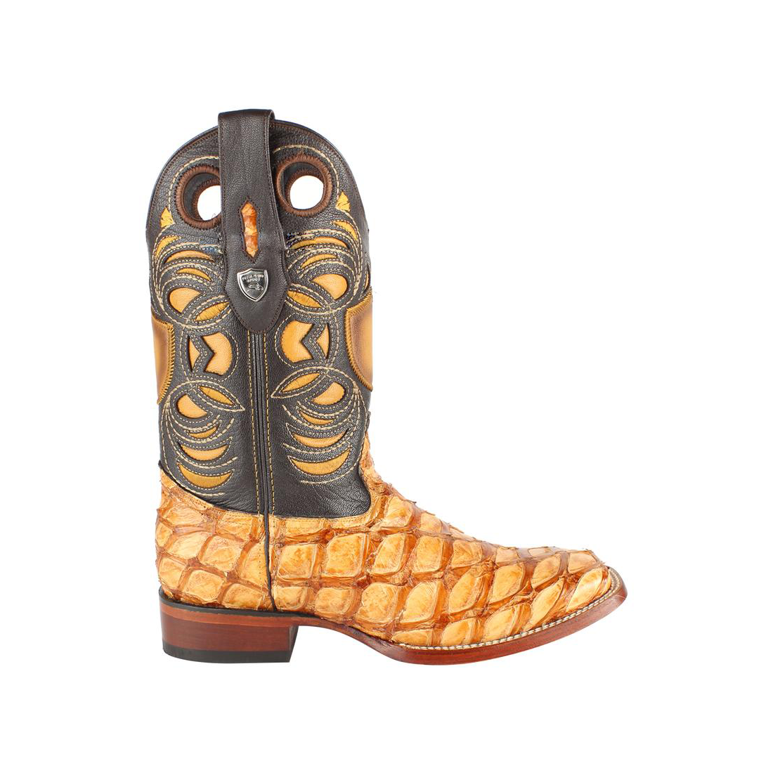 Wild West Men’s Square Toe Piraruccu Fish Boots Handcrafted - 28241002