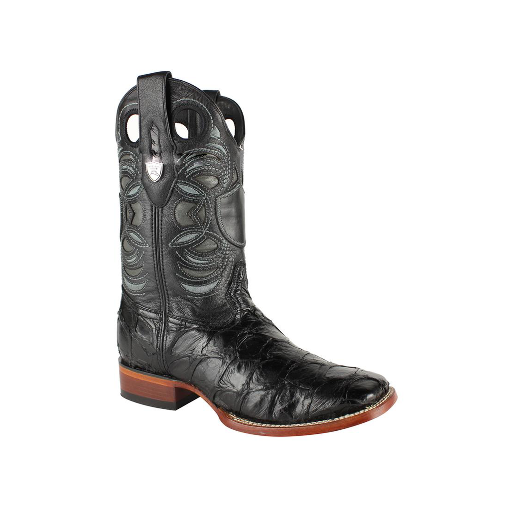 Wild West Men's Boots Square Toe Piraruccu Fish Handcrafted - 28241005