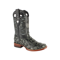 Wild West Men's Boots Square Toe Piraruccu Fish Handcrafted - 28241009