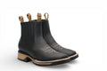 Mens Crazy Leather Boot Black – Lightweight Rubber Sole H42D2605