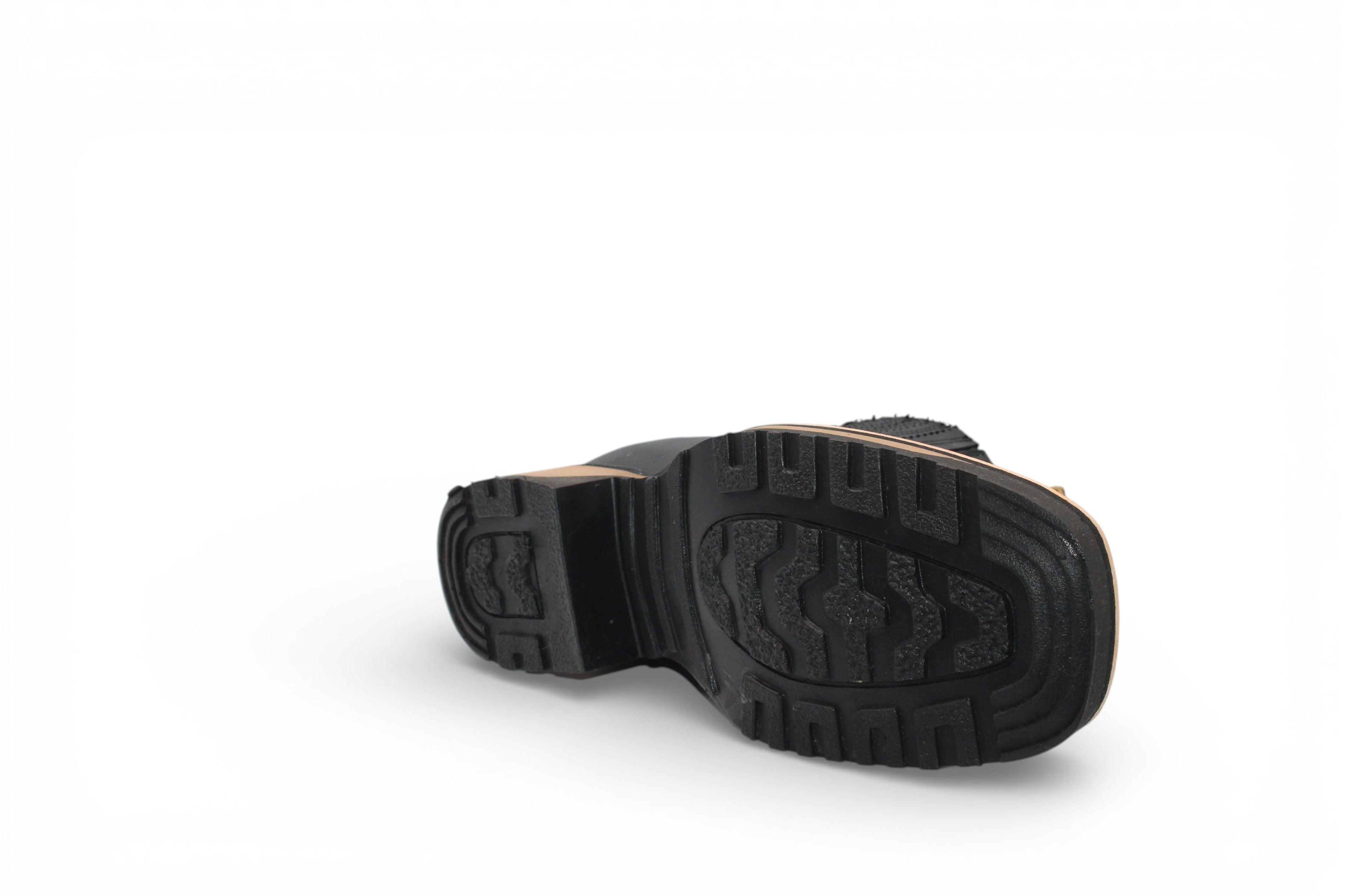 Mens Crazy Leather Boot Black – Lightweight Rubber Sole H42D2605
