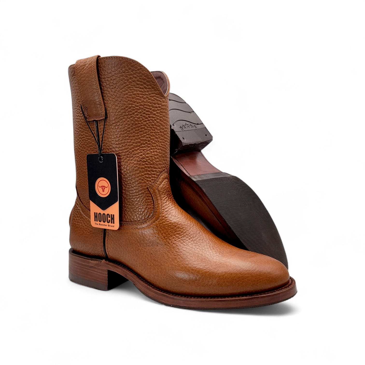 Mens Roper Boot Honey – Soft Genuine Leather Round Toe Western Boot H52PR5172