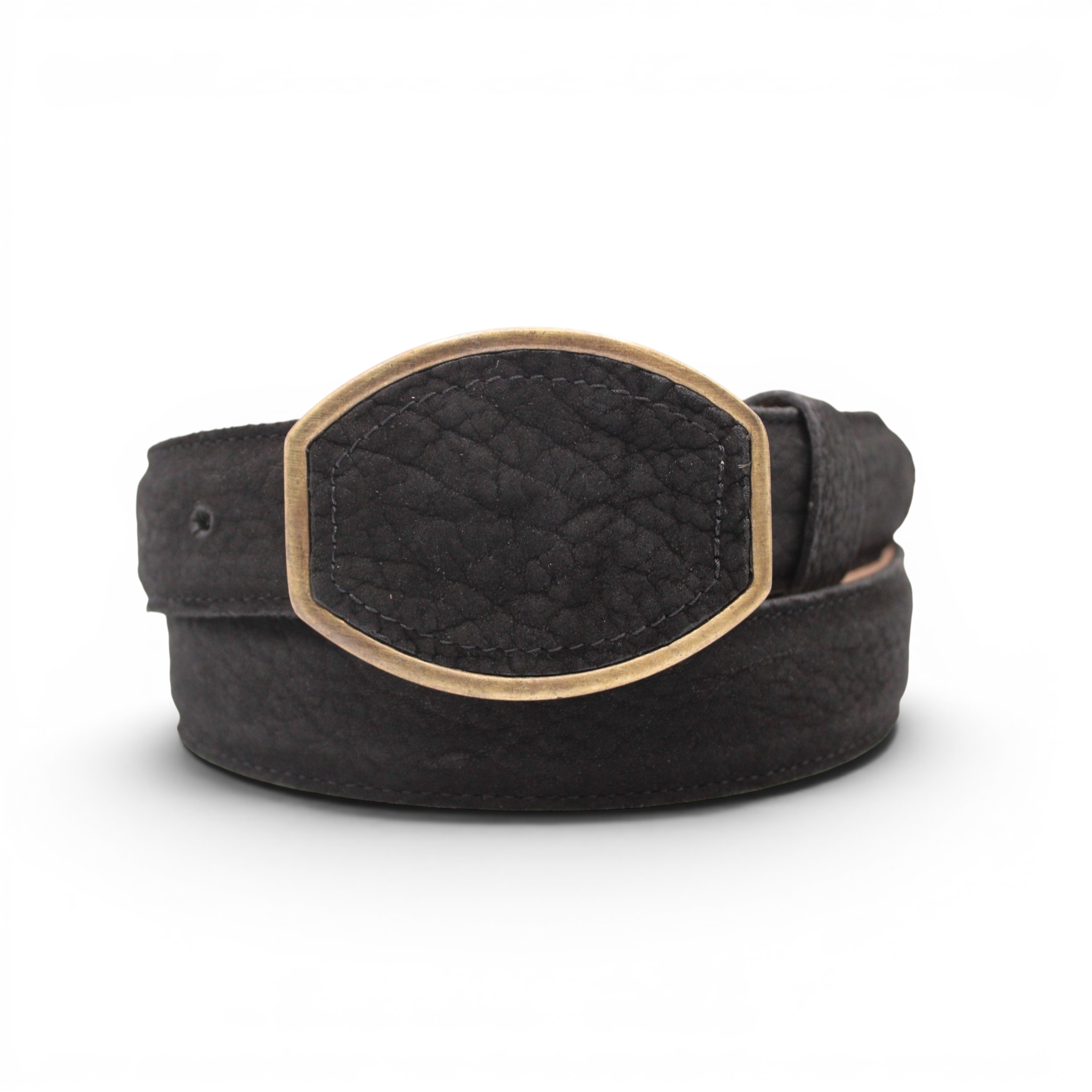 Mens Leather Belt Black 1.5 Inch – Shoulder Leather Western Belt HC-137