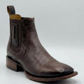 Men's Brown Square Toe Ankle Boots
