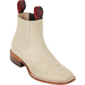 Women's Square Toe Suede Charro Boot Bone
