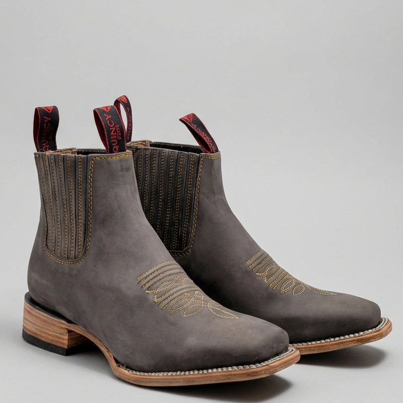 Grey Short Cowboy Boots