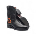 Mens Roper Boot Black – Soft Genuine Leather Round Toe Western Boot H52PR0572