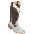 Women's Cowhide Boots Square Toe