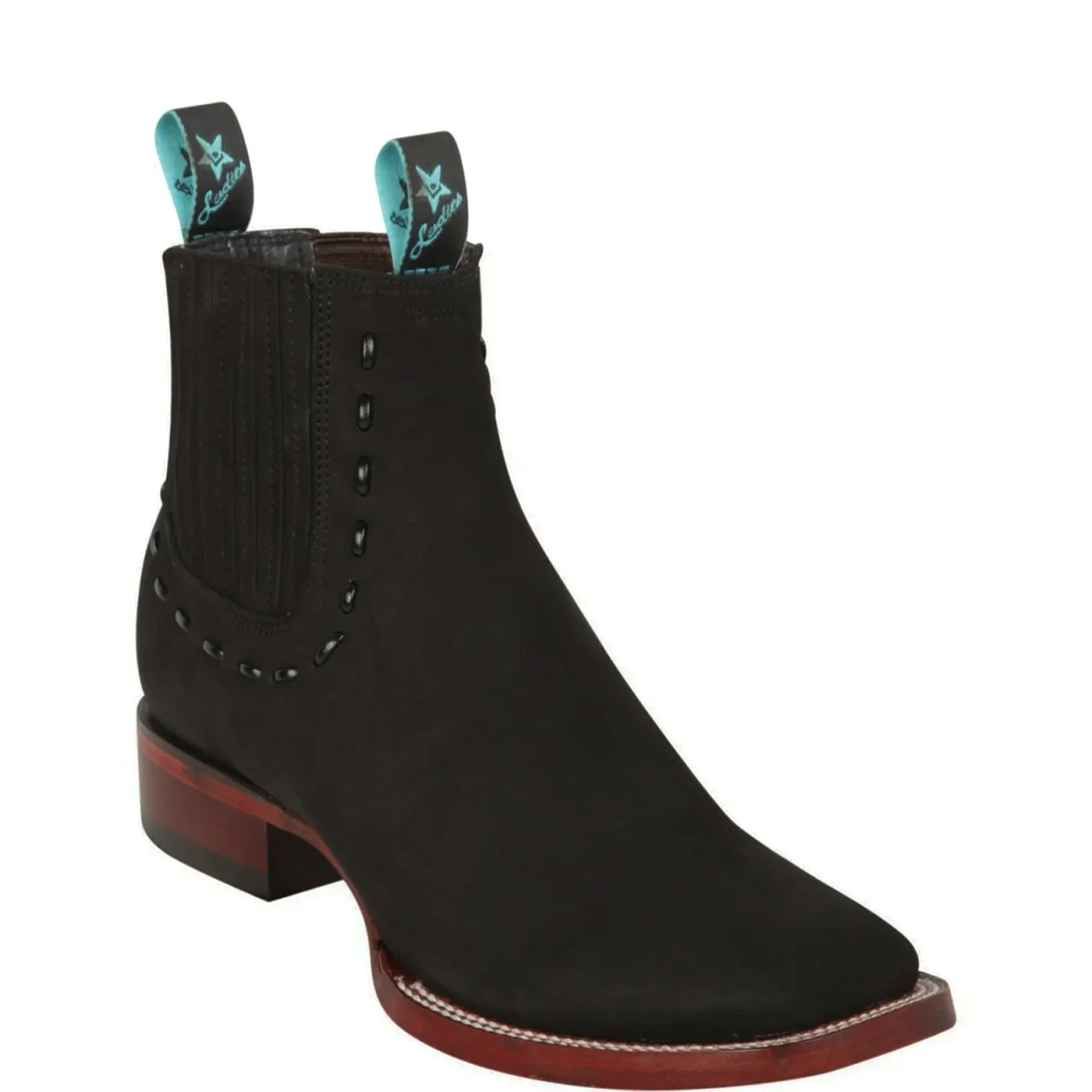 Women's Black Chelsea Boots Square Toe