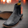 Black Ankle Boots Square Toe