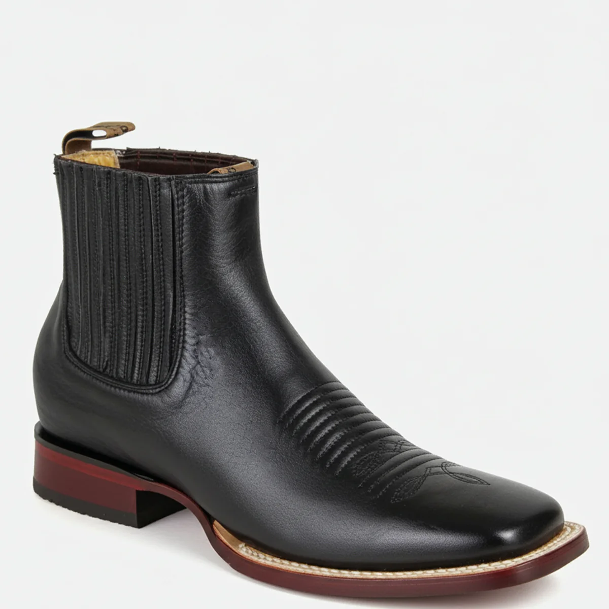 Black Chelsea Boots Square Toe