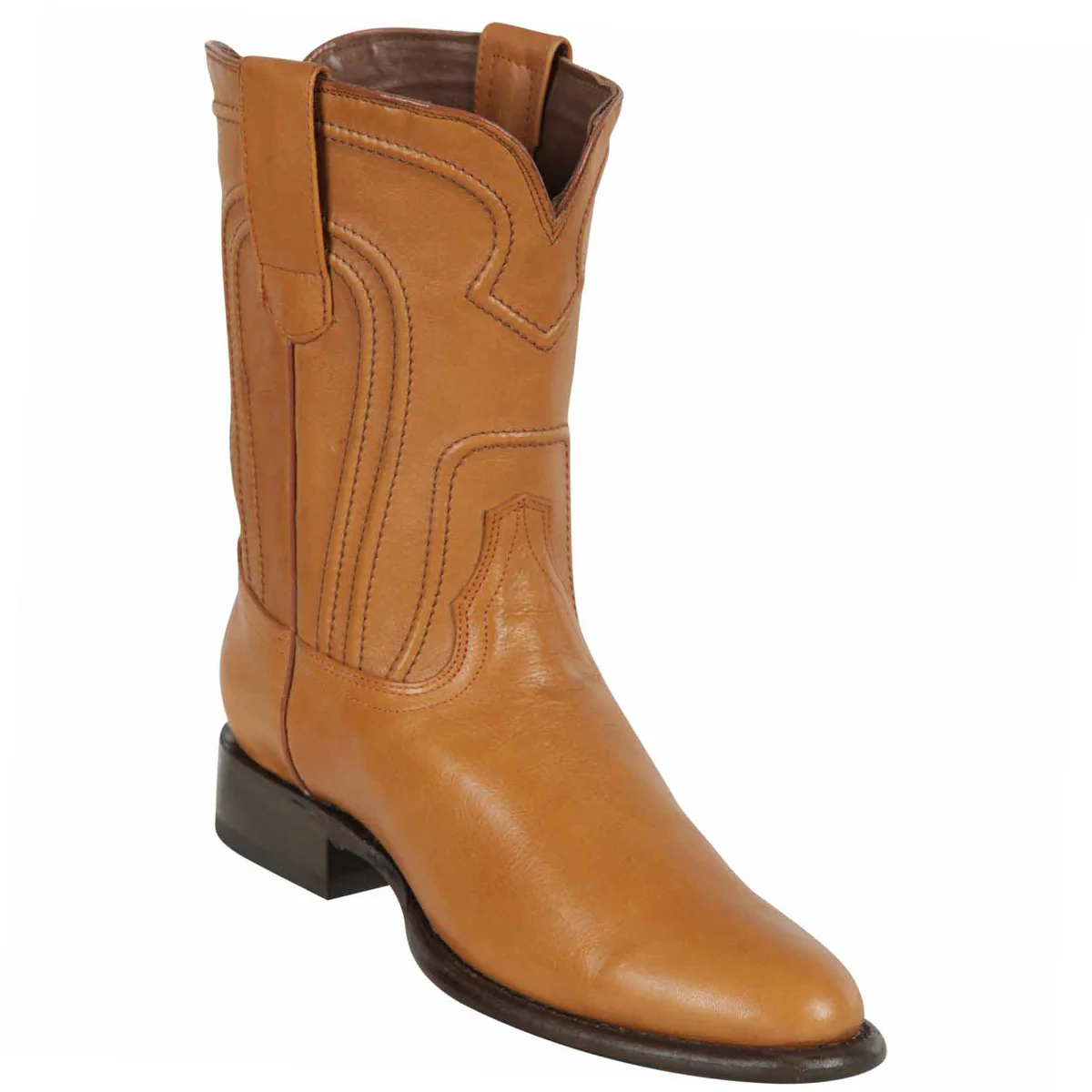 Los Altos Men's Honey Genuine Leather Western Roper Boots