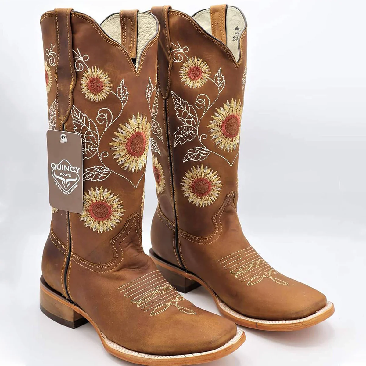 Sunflower Cowgirl Boots Square Toe