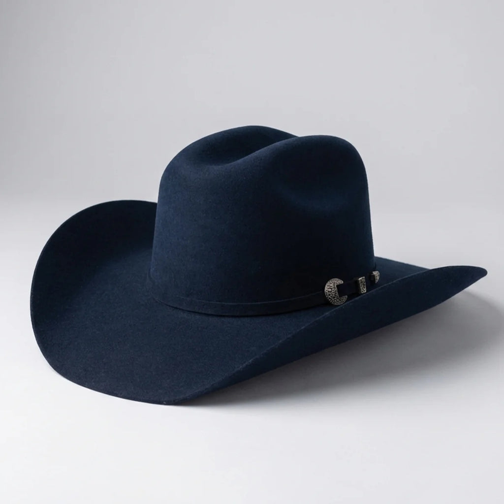 Tombstone Este Oeste Navy Blue Felt Cowboy Hat
