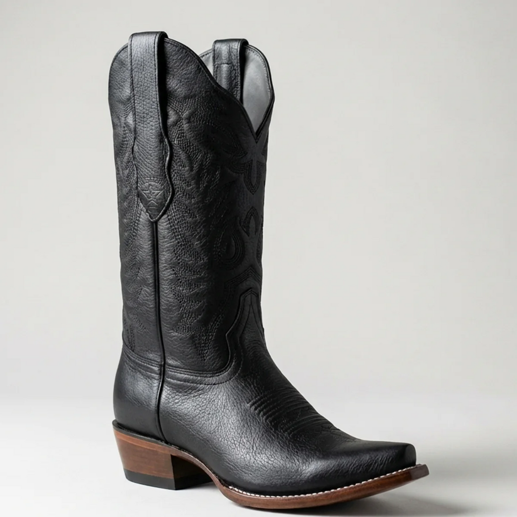 Women's Los Altos Black Cowgirl Boots Snip Toe