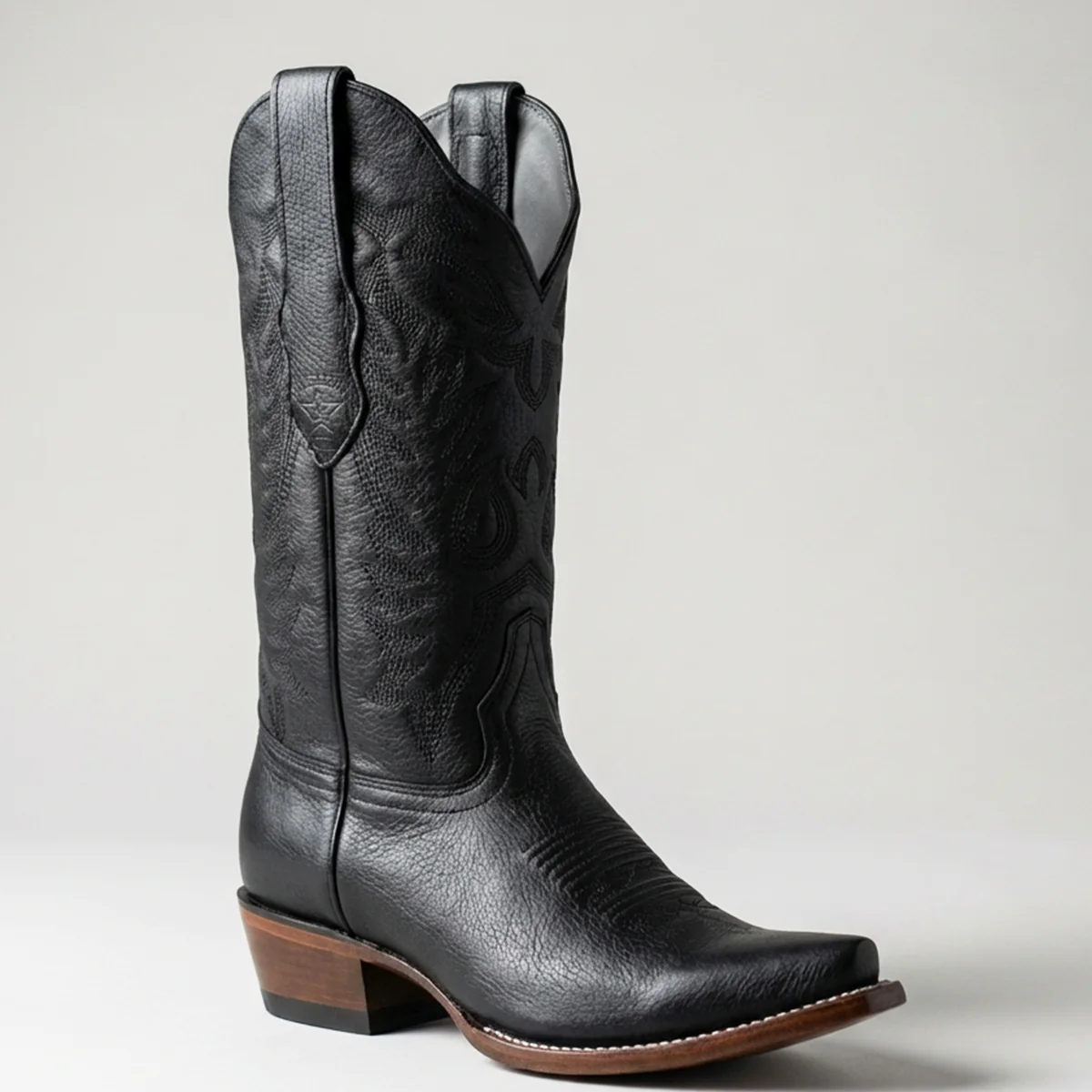 Women's Los Altos Black Cowgirl Boots Snip Toe