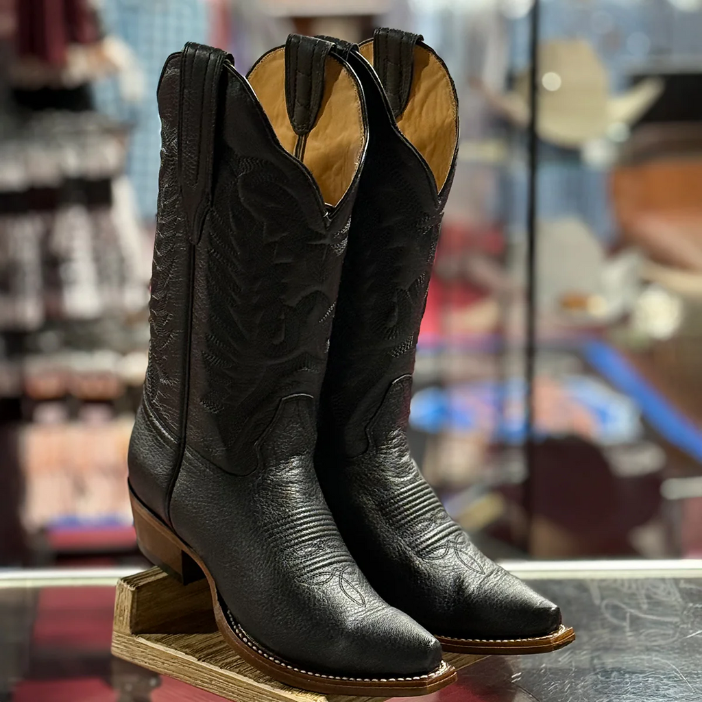 Women's Los Altos Black Cowgirl Boots Snip Toe