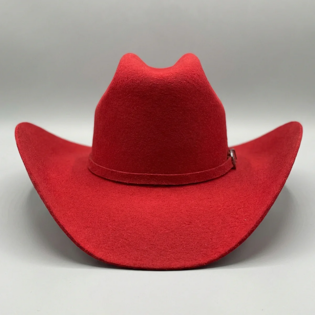 Tombstone Este Oeste Red Felt Cowboy Hat