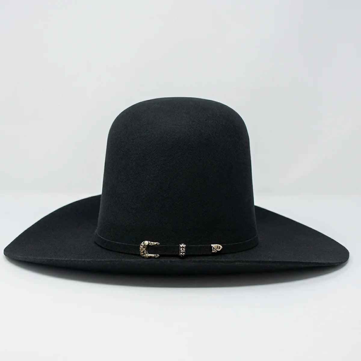 Tombstone 20X Black Open Crown Cowboy Felt Hat