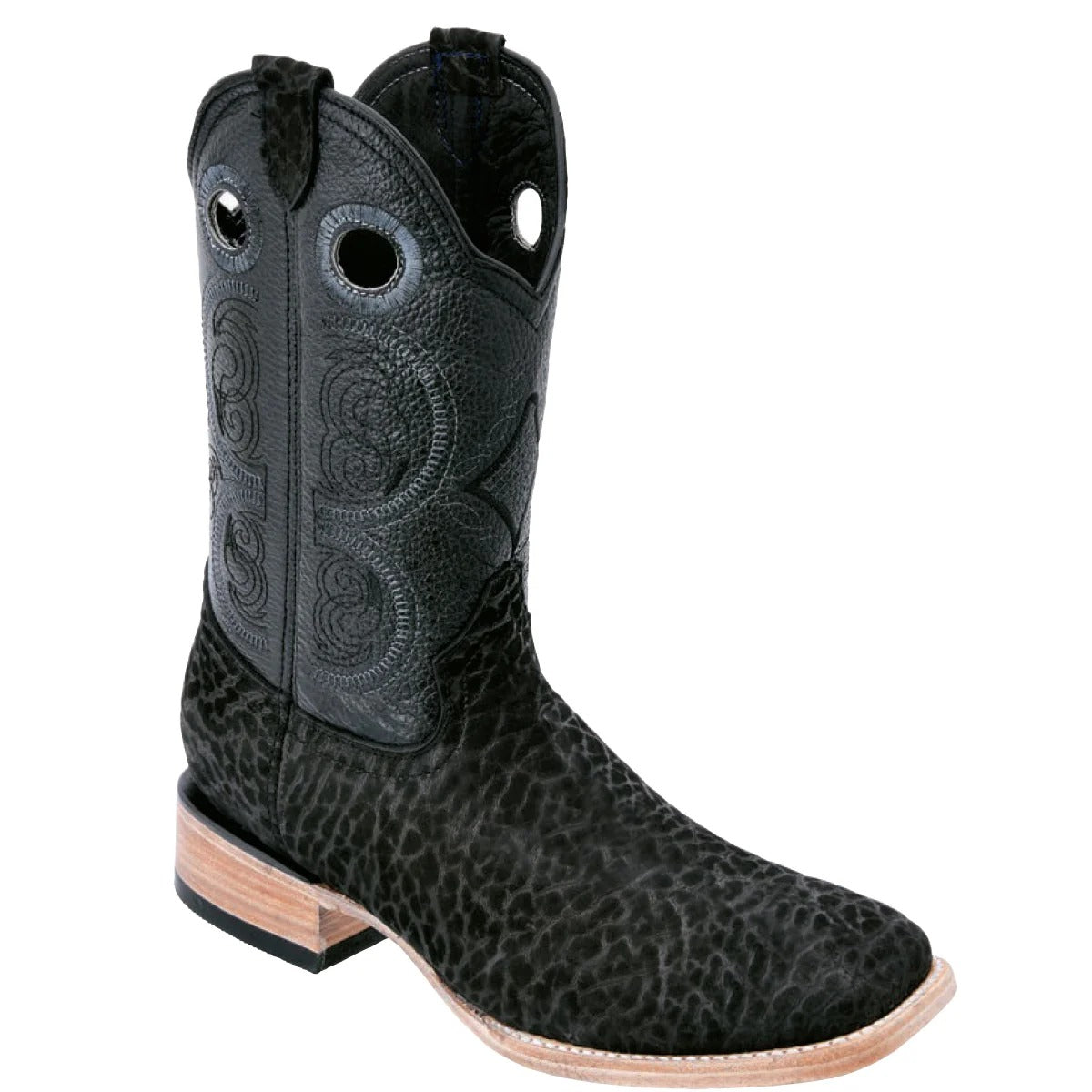 Black Bullhide Cowboy Boots Square Toe