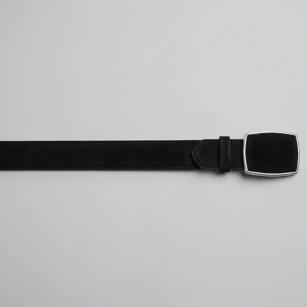 Nubuck Black Western Belt