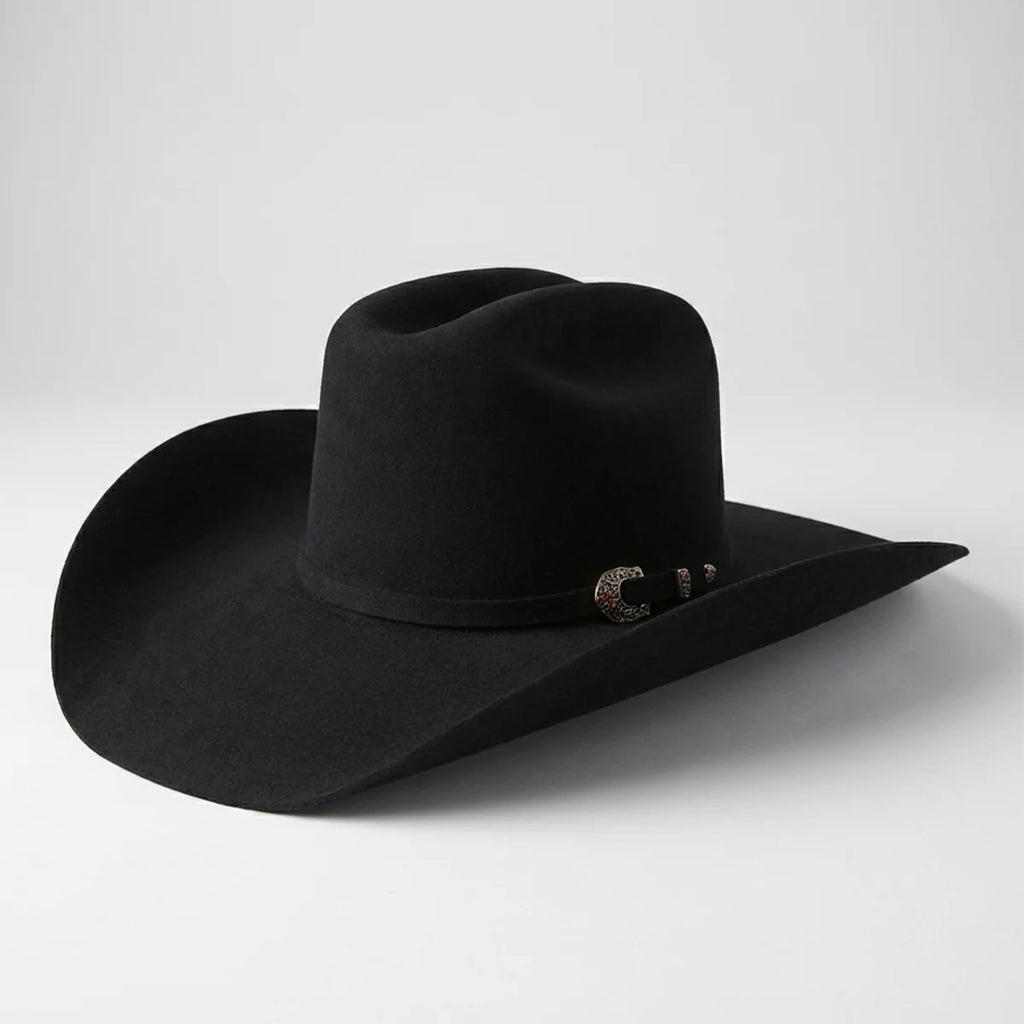 Tombstone Roper Black Felt Cowboy Hat
