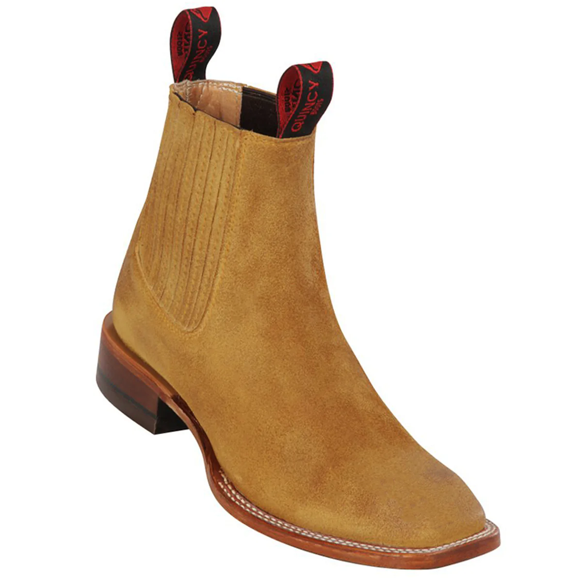 Ankle Boots Vintage Tan Square Toe