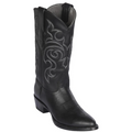 Los Altos Men's Black Round Toe Western Boots R Toe
