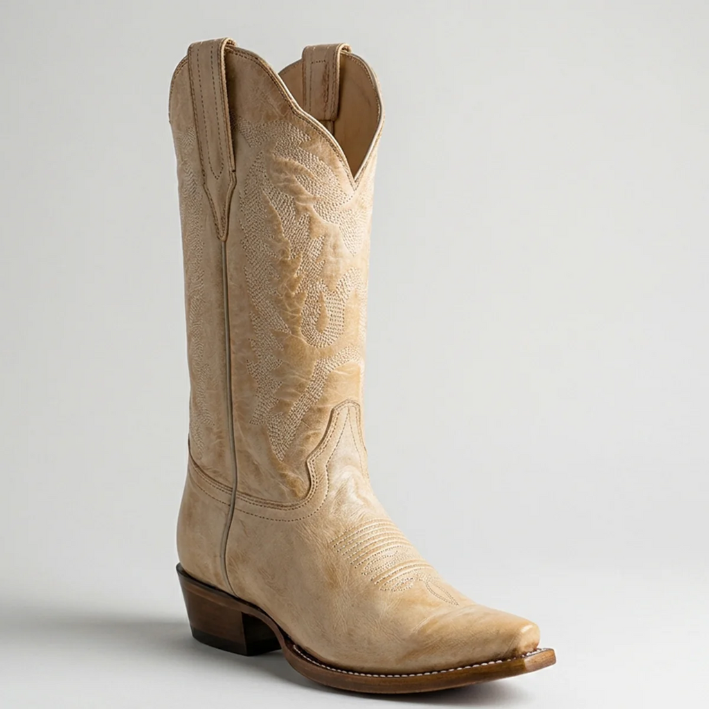 Los Altos Women's Honey Vintage Finish Cowboy Boots Snip Toe