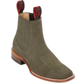Women's Green Booties Square Toe