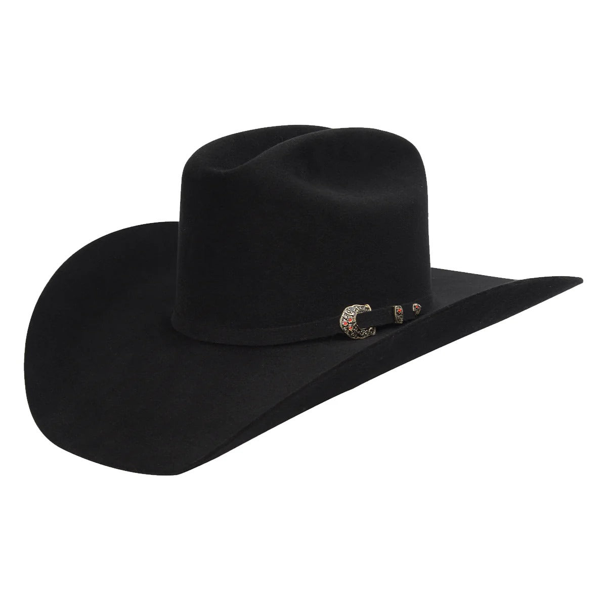 Tombstone Roper Black Felt Cowboy Hat