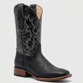 Men's Black Western Boots Square Toe