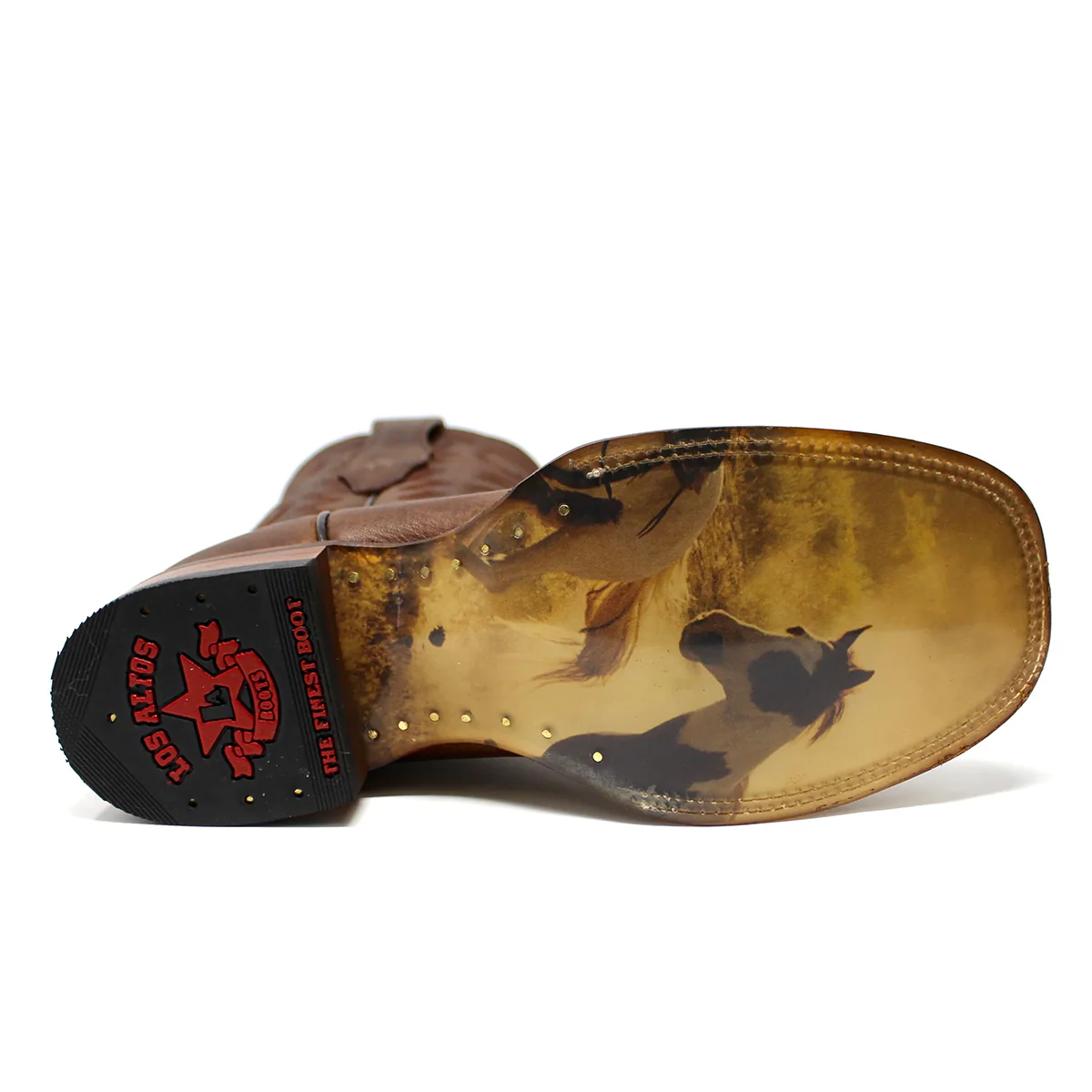 Los Altos Bull Shoulder Cowboy Boots Square Toe
