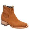 Women's Light Brown Booties - Botines Charros Square Toe