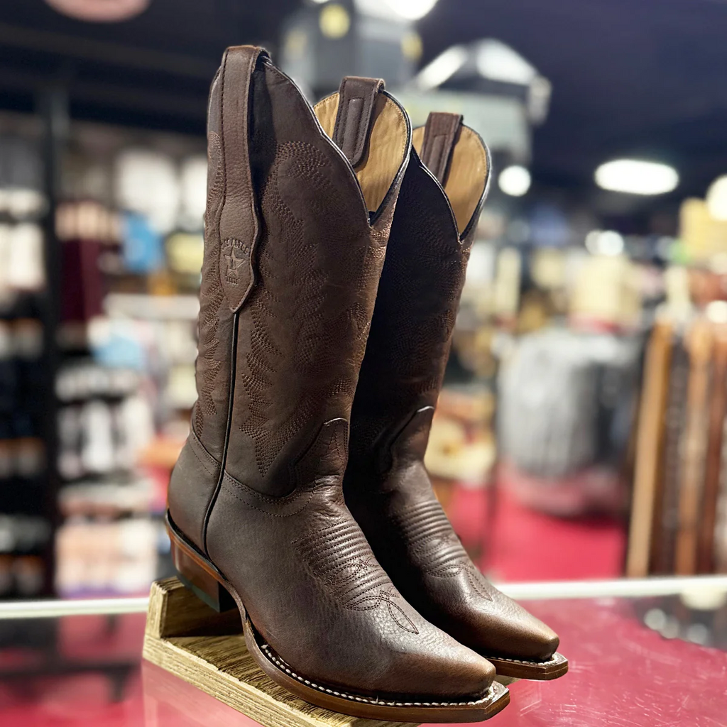 Los Altos Walnut Cowgirl Boots Snip Toe