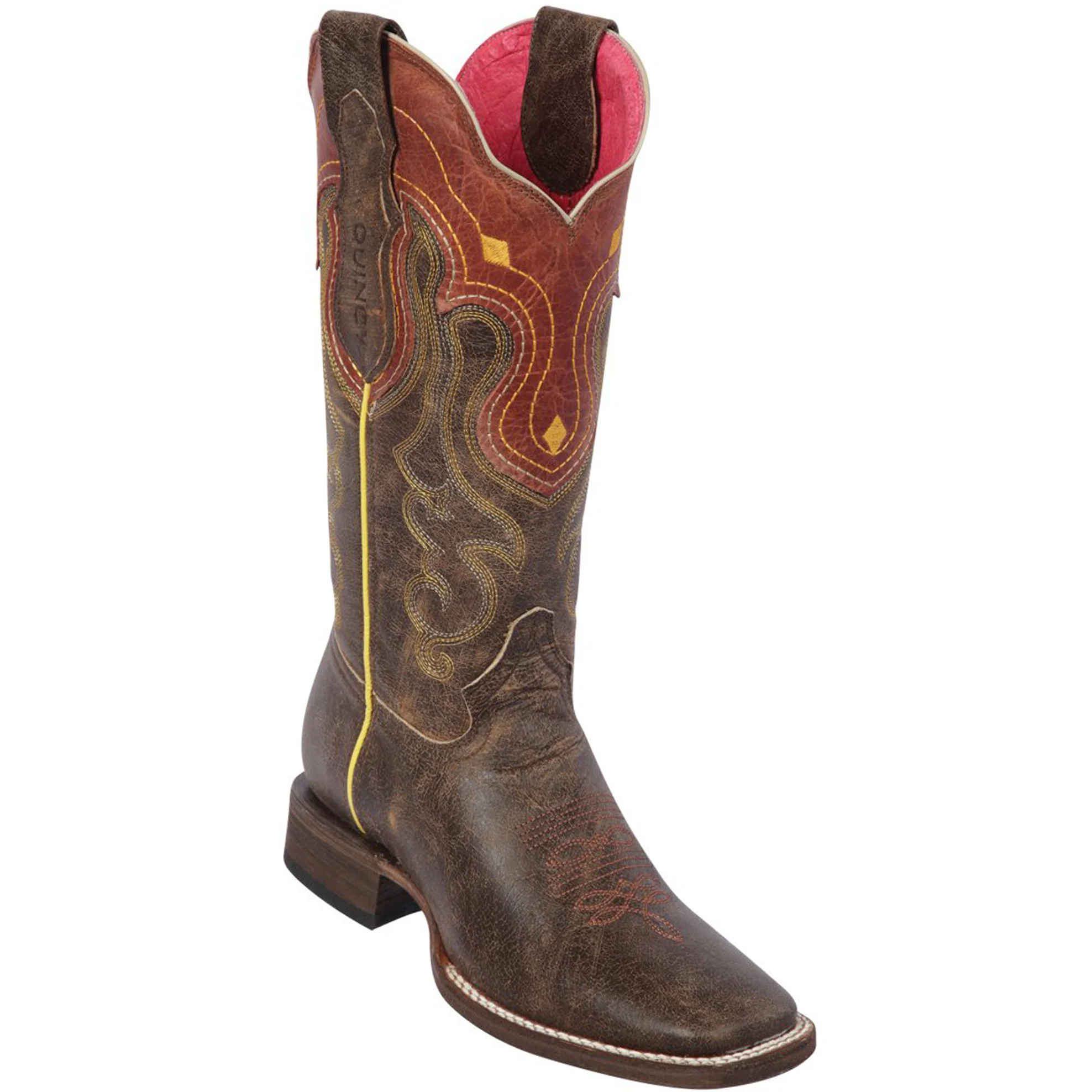 Wide Cowgirl Boots Square Toe