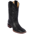 Black Cowboy Boots Square Toe