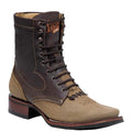 Tombstone Men's Tang Brown Lace Up Boots Square Toe
