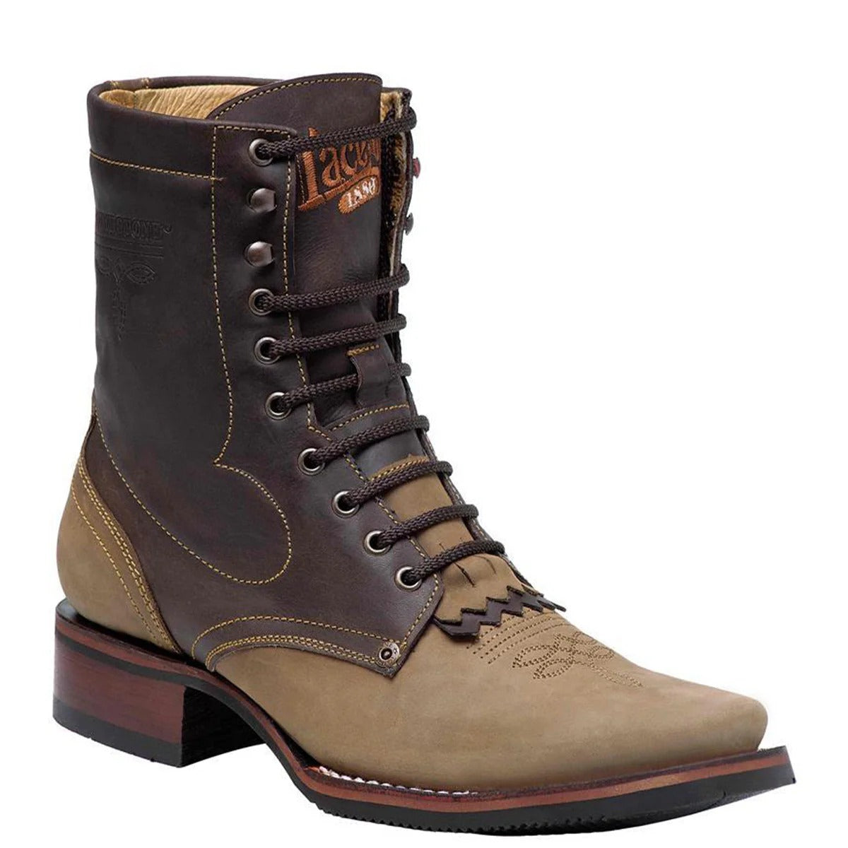 Tombstone Men's Tang Brown Lace Up Boots Square Toe