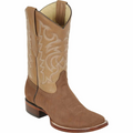 Taupe Brown Boots Square Toe