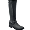 Women's Leather Riding Boots Round Toe