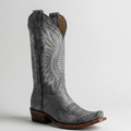 Los Altos Vintage Rustic Black Women's Cowboy Boots Semi Square Toe