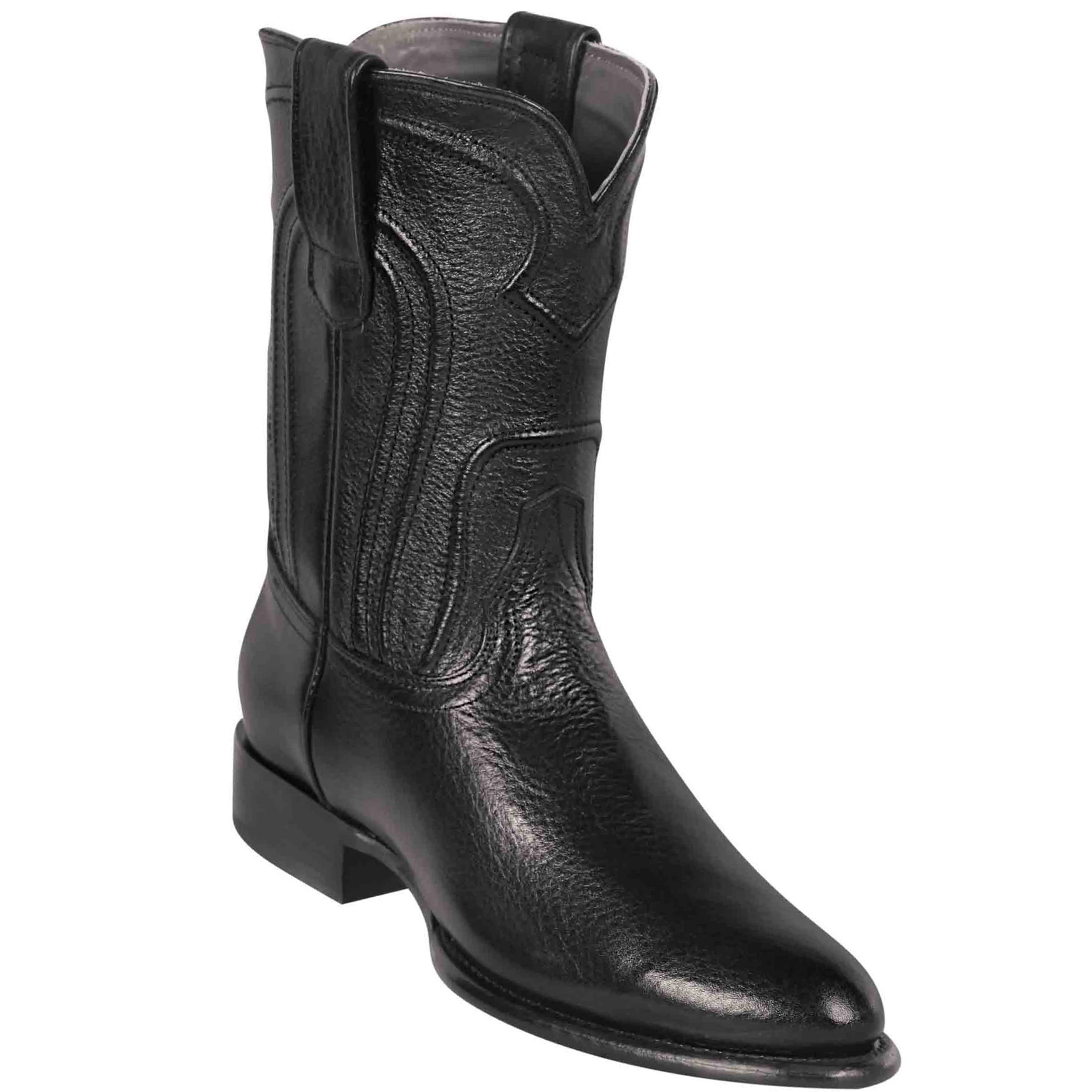 Men's Black Boot Roper Toe