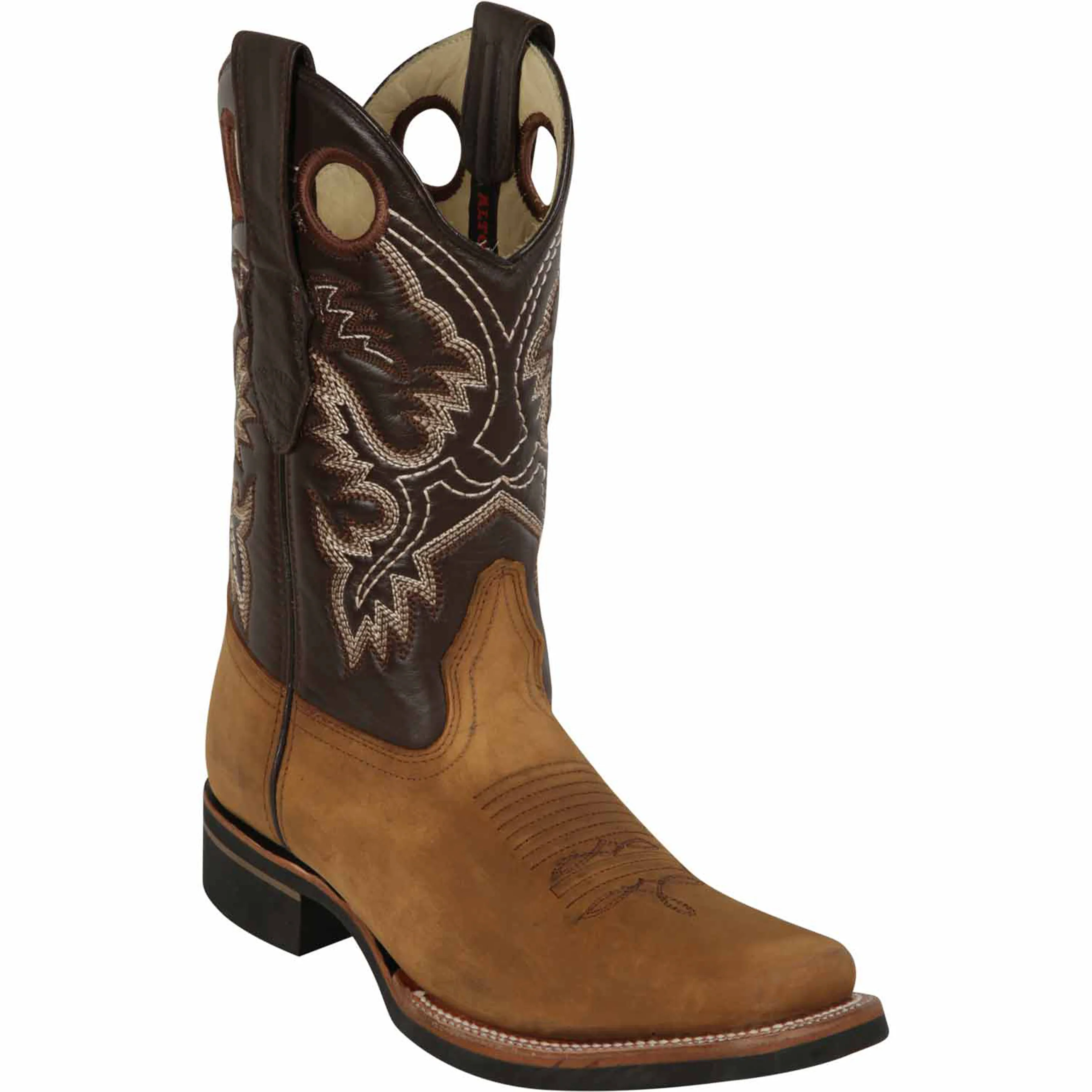 Mens Tan Boots Square Toe