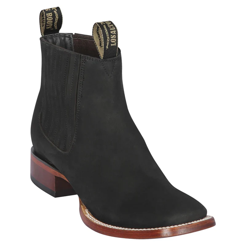 Black Ankle Boots Square Toe